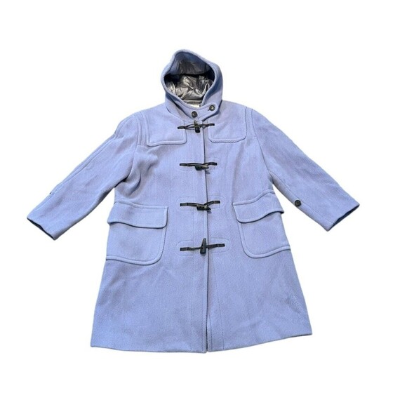 Jones New York Horn Toggle Wool Blend Pea Coat Hooded Women's Size Medium EUC - Picture 1 of 9